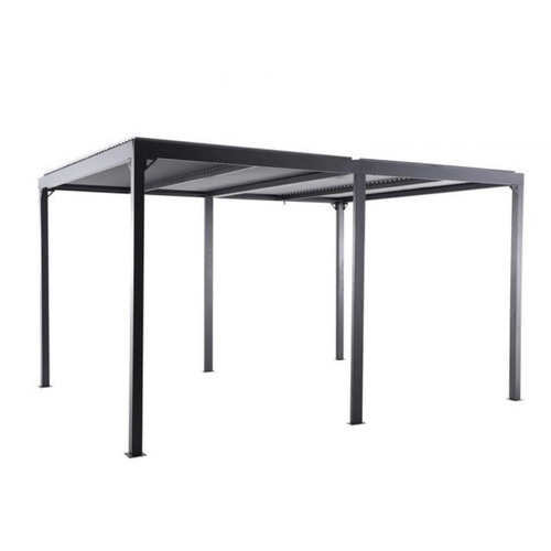 Visuel 1 du produit Tonnelle bioclimatique anthracite/gris clair CREADOR Kiro L - 4x3m