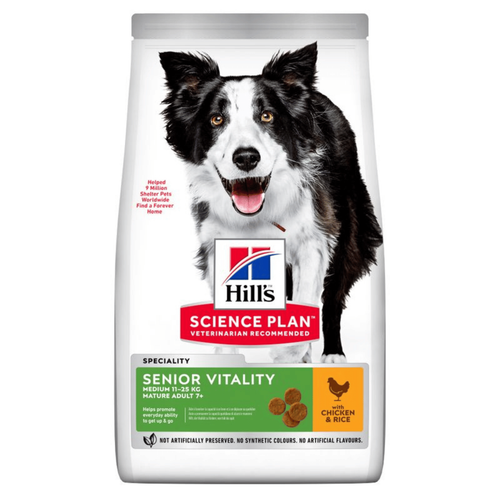Visuel 1 du produit Croquette pour chien mature de taille moyenne au poulet Hill's - 12 kg