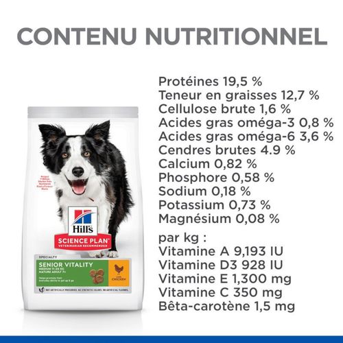 Visuel 3 du produit Croquette pour chien mature de taille moyenne au poulet Hill's - 12 kg