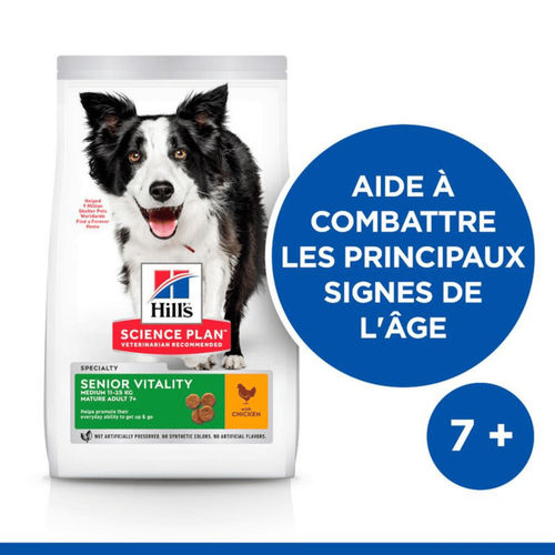 Visuel 5 du produit Croquette pour chien mature de taille moyenne au poulet Hill's - 12 kg
