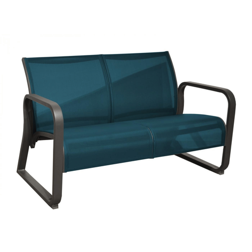 Visuel 1 du produit Canapé lounge aluminium graphite/bleu, PROLOISIRS quenza II