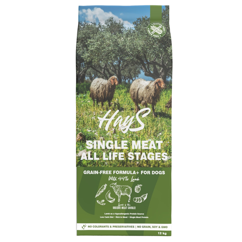 Visuel 2 du produit Croquette pour chien adulte mono-protéine d'agneau sans céréales Hays - 12 kg