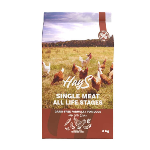 Visuel 2 du produit Croquette pour chien adulte mono-protéine de poulet sans céréales Hays - 3 kg