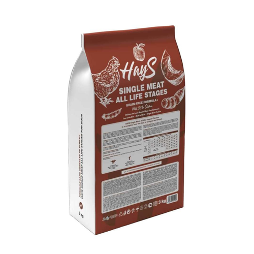 Visuel 3 du produit Croquette pour chien adulte mono-protéine de poulet sans céréales Hays - 3 kg