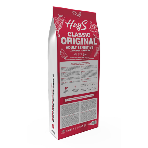 Visuel 3 du produit Croquette pour chien adulte sensible à l'agneau Hays Classic - 15 kg