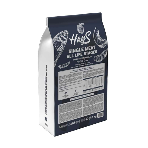 Visuel 3 du produit Croquette pour chien adulte mono-protéine de saumon sans céréales Hays - 3 kg