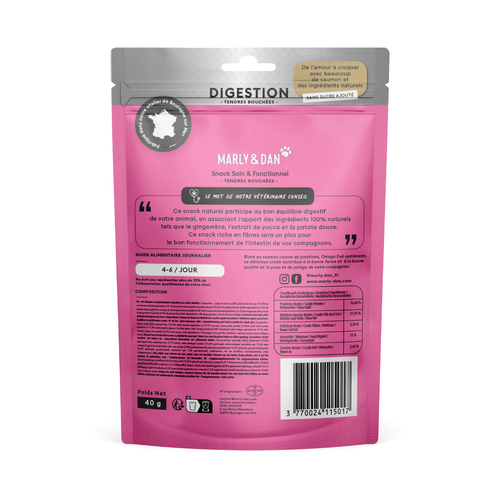 Visuel 2 du produit Friandises pour chat tendres bouchées digestion Marly & Dan - 40 g