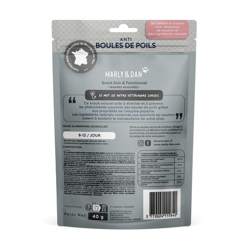 Visuel 2 du produit Friandises pour chat tendres bouchées boules de poils Marly & Dan - 40 g
