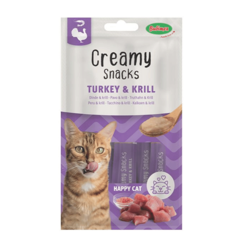 Visuel 1 du produit Friandise en crème pour chat dinde et krill Bubimex Creamy x 4 - 60 g