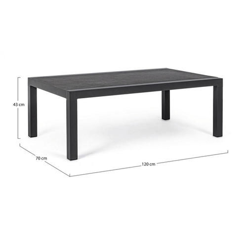 Visuel 2 du produit Table basse KLEDI - Anthracite - BIZZOTTO - 120x70x43cm