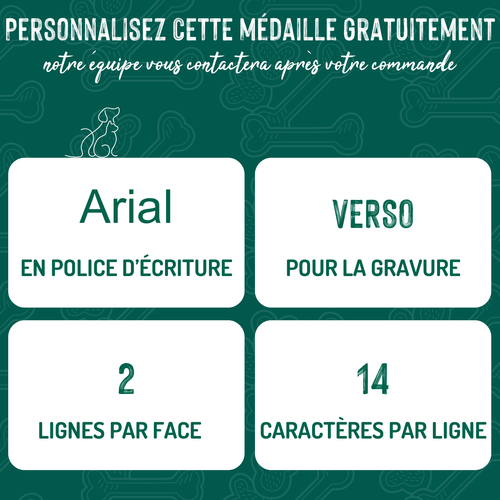 Visuel 2 du produit Médaille friends pour chihuahua crème en métal