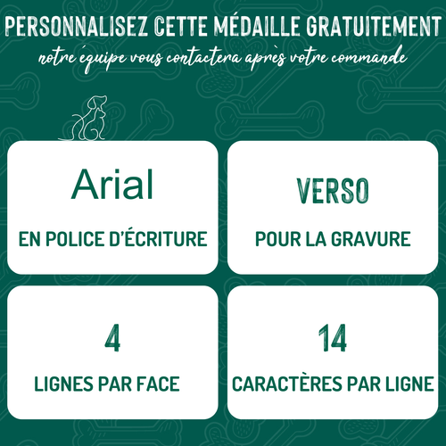 Visuel 2 du produit Médaille glam petit os blanc