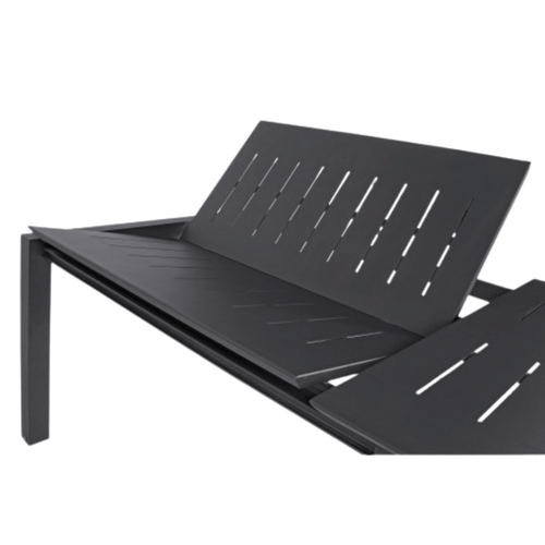 Visuel 4 du produit Table de jardin extensible anthracite BIZZOTTO Konnor - 200/300x110x76cm