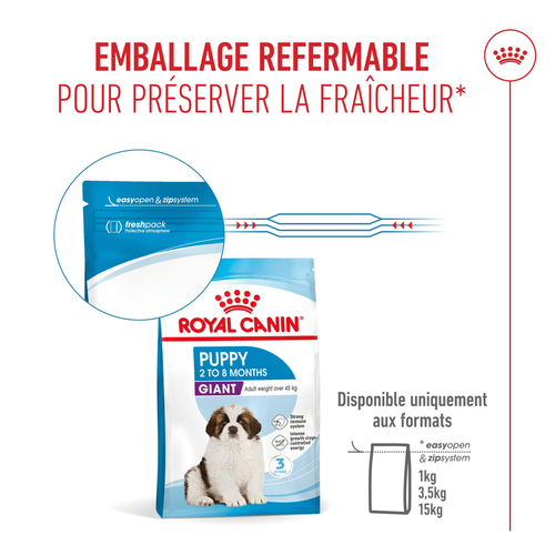 Visuel 5 du produit Croquettes pour chiot Royal Canin Giant - 15 kg
