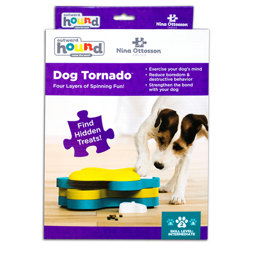 Visuel 2 du produit Jeu d'intelligence pour chien coloris multicolore Nina Ottoson Tornado niveau 2 - 4,5 x 18,8 x 7 cm