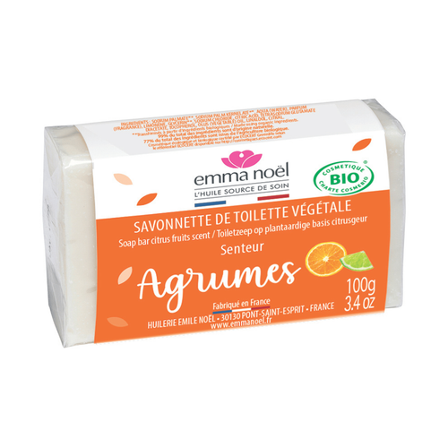 Visuel 1 du produit Savon aux agrumes cosmebio en format de 100 g