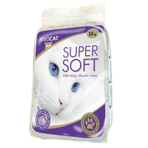 Visuel 1 du produit Litière minérale agglomérante pour chat Sivocat Super Soft - 11,5 kg