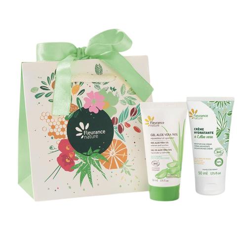 Visuel 1 du produit Coffret duo aloe vera avec sac Cosmos Organic Fleurance nature - 2 x 50 ml