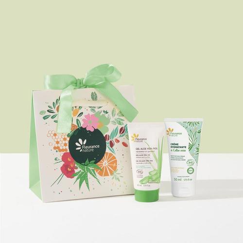 Visuel 2 du produit Coffret duo aloe vera avec sac Cosmos Organic Fleurance nature - 2 x 50 ml