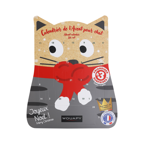 Visuel 1 du produit Calendrier de l'Avent pour chat surprises Noël Wouapy