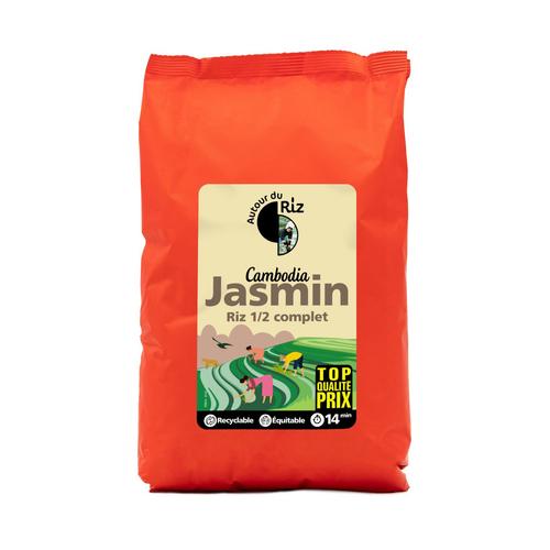 Visuel 1 du produit Riz jasmin 1/2 complet bio Autour du riz - 2 kg
