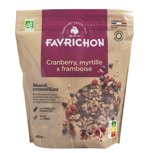 Visuel 1 du produit Müesli croustillant cranberry myrtille framboise 450g
