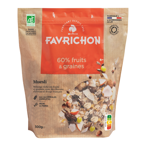 Visuel 1 du produit Muesli tradition 60% fruits et graines 500g