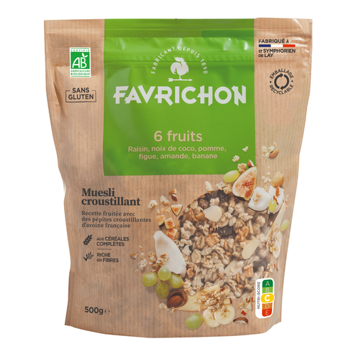 Visuel 1 du produit Muesli croustillant aux 6 fruits - 500 gr