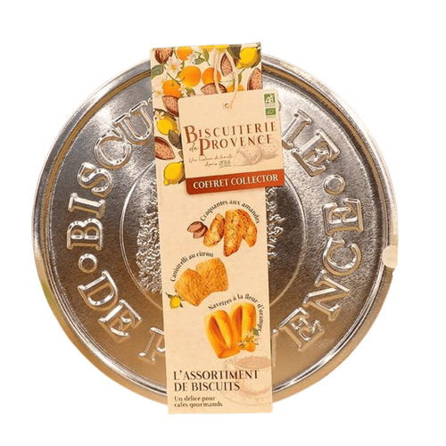 Visuel 1 du produit Assortiment navettes canistrelli bio boîte métal Biscuiterie de provence - 320 g