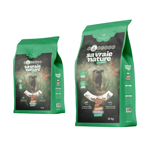 Visuel 1 du produit Croquettes pour chiot grande race Sa Vraie Nature dinde & sardine