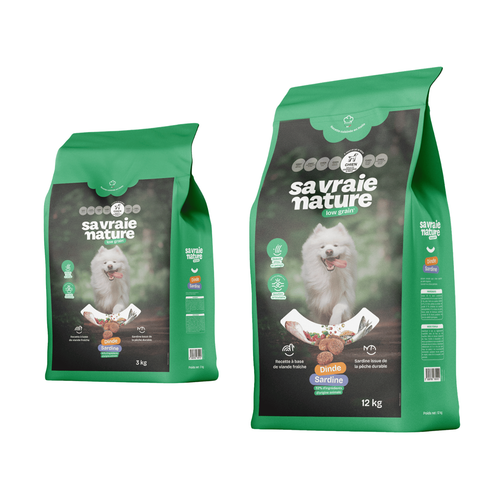 Visuel 1 du produit Croquettes chien adulte maxi Sa Vraie Nature dinde sardine