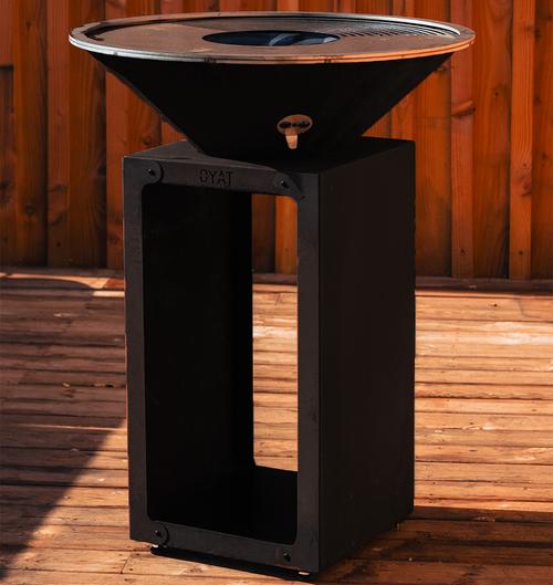 Visuel 2 du produit Brasero B.B.O.68 pour 10 personnes coloris noir en acier brut Oyat - Ø 68 cm