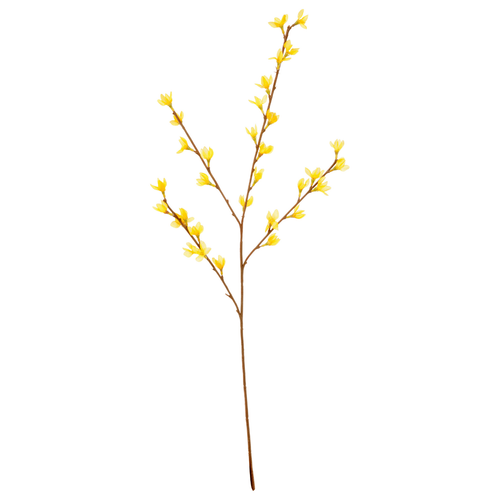 Visuel 1 du produit Tige de forsythia artificiel jaune à 3 rameaux - 76 cm