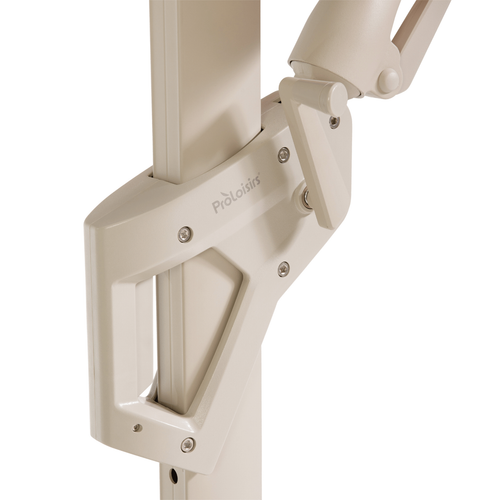 Visuel 3 du produit Parasol déporté coloris orange en aluminium et polyester - 3 x 3 m