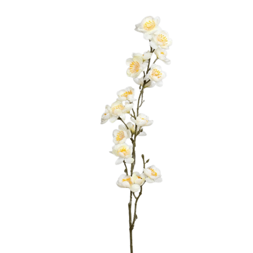 Visuel 1 du produit Branche de cerisier artificiel à fleurs crème - 65 cm