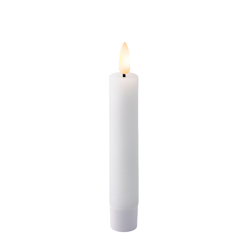 Visuel 1 du produit Bougie diner blanche LED à effet flamme blanc chaud - Ø 2,2 x H 14,5 cm