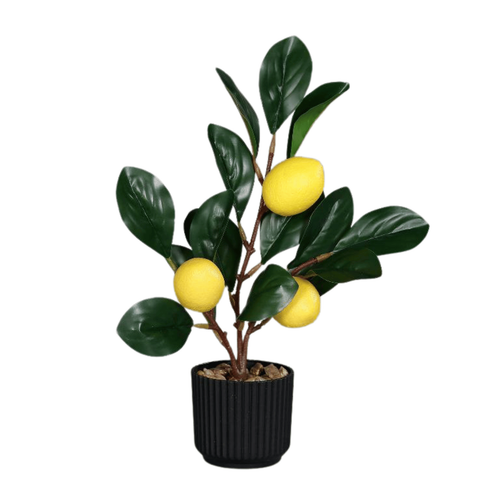 Visuel 1 du produit Citronnier artificiel à fruits jaunes en pot - 30 cm