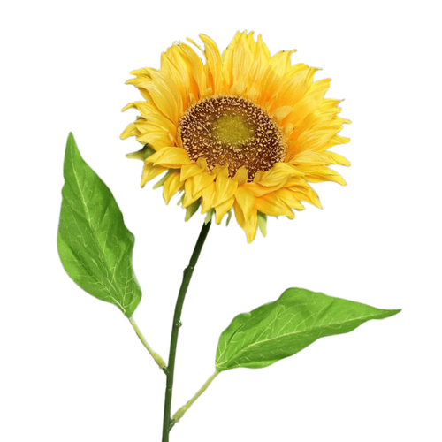 Visuel 1 du produit Tige de tournesol artificiel jaune - 69 cm