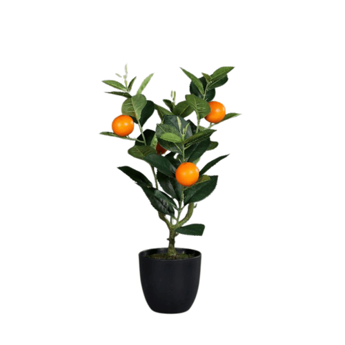 Visuel 1 du produit Mandarinier artificiel en pot avec mandarine - 43 cm
