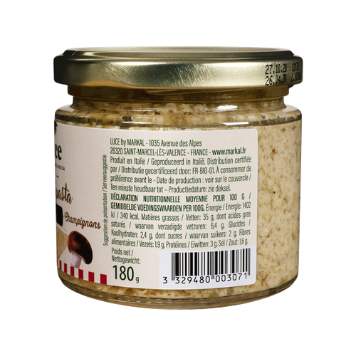 Visuel 2 du produit Sauce bio Apéripasta artichauts champignons parmesan Luce - 180 g
