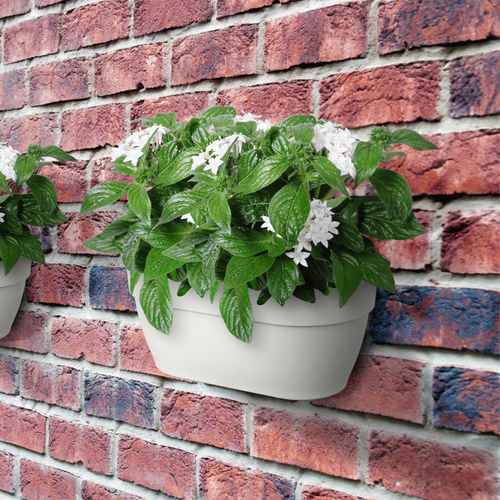 Visuel 5 du produit Bac mural en plastique recyclé blanc Soie Elho Vibia Campana - 35 x 16,2 x 14,8 cm