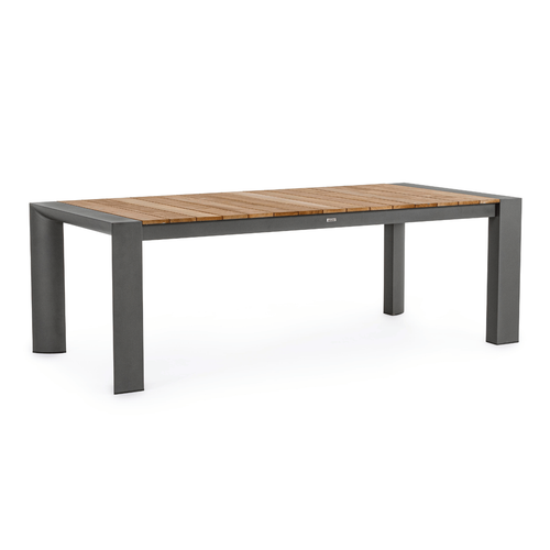 Visuel 1 du produit Table avec allonges Capucine coloris bois en aluminium et teck - 228/294 x 110 cm