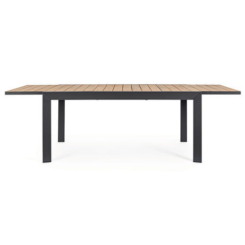 Visuel 3 du produit Table Calla avec allonges naturel coloris bois en aluminium - 160/240 x 100 cm