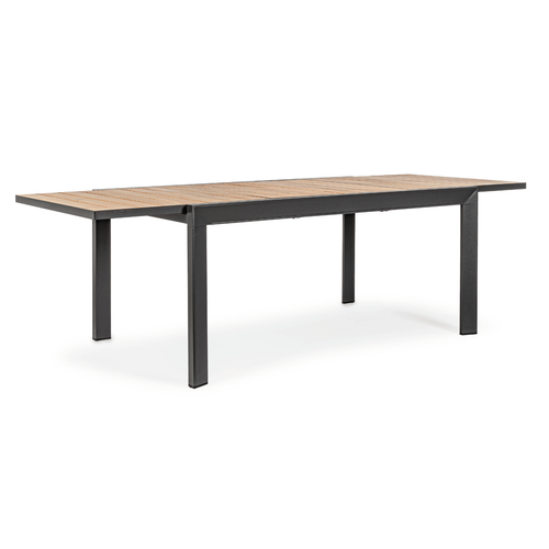 Visuel 4 du produit Table Calla avec allonges naturel coloris bois en aluminium - 160/240 x 100 cm