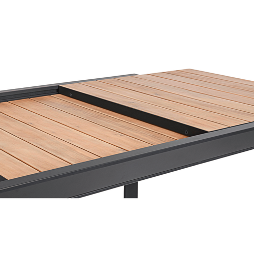 Visuel 6 du produit Table Calla avec allonges naturel coloris bois en aluminium - 160/240 x 100 cm