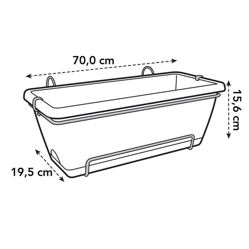 Visuel 4 du produit Jardinière 70cm Barcelona Elho anthracite