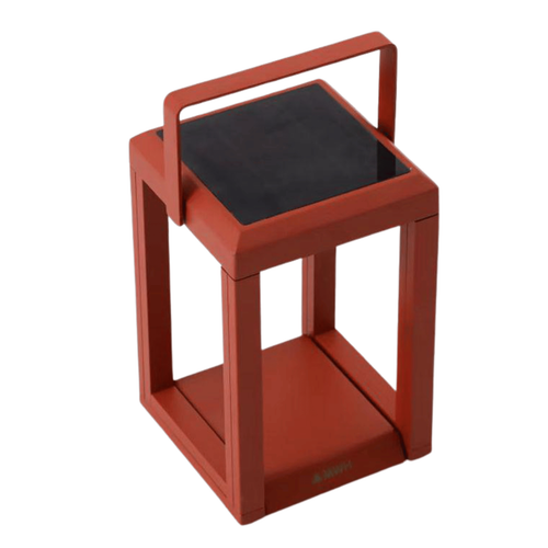 Visuel 1 du produit Lanterne solaire en aluminium terracotta Oxalis - 16 x 16 x 25 cm