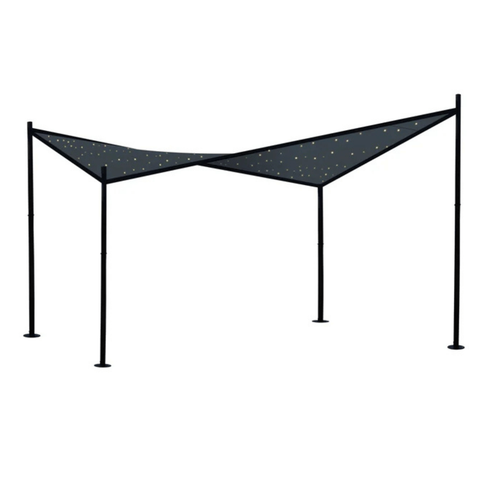 Visuel 1 du produit Tonnelle toile tendue ciel étoilé coloris noir en toile Morel - 3,5 x 3,5 m