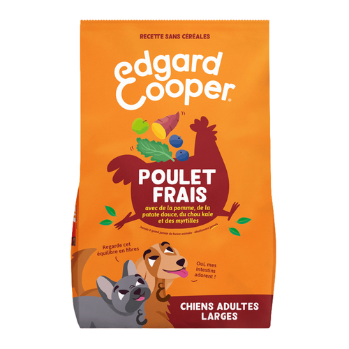 Visuel 1 du produit Croquettes pour chien adulte au poulet sans céréales Edgard & Cooper - 2,5 kg