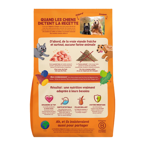 Visuel 2 du produit Croquettes pour chien adulte au poulet sans céréales Edgard & Cooper - 2,5 kg